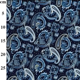 Rose & Hubble, 100 % Baumwolle, Paisley-Popeline, bedruckt, 112 cm breit, für Bastelstoffe, Nähstoffe, Patchwork und Schneiderei